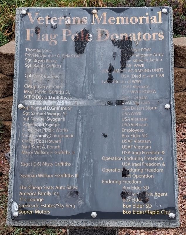 Veterans Memorial Park Marker. Click for full size. Veterans Memorial Park Marker image. Click for full size.