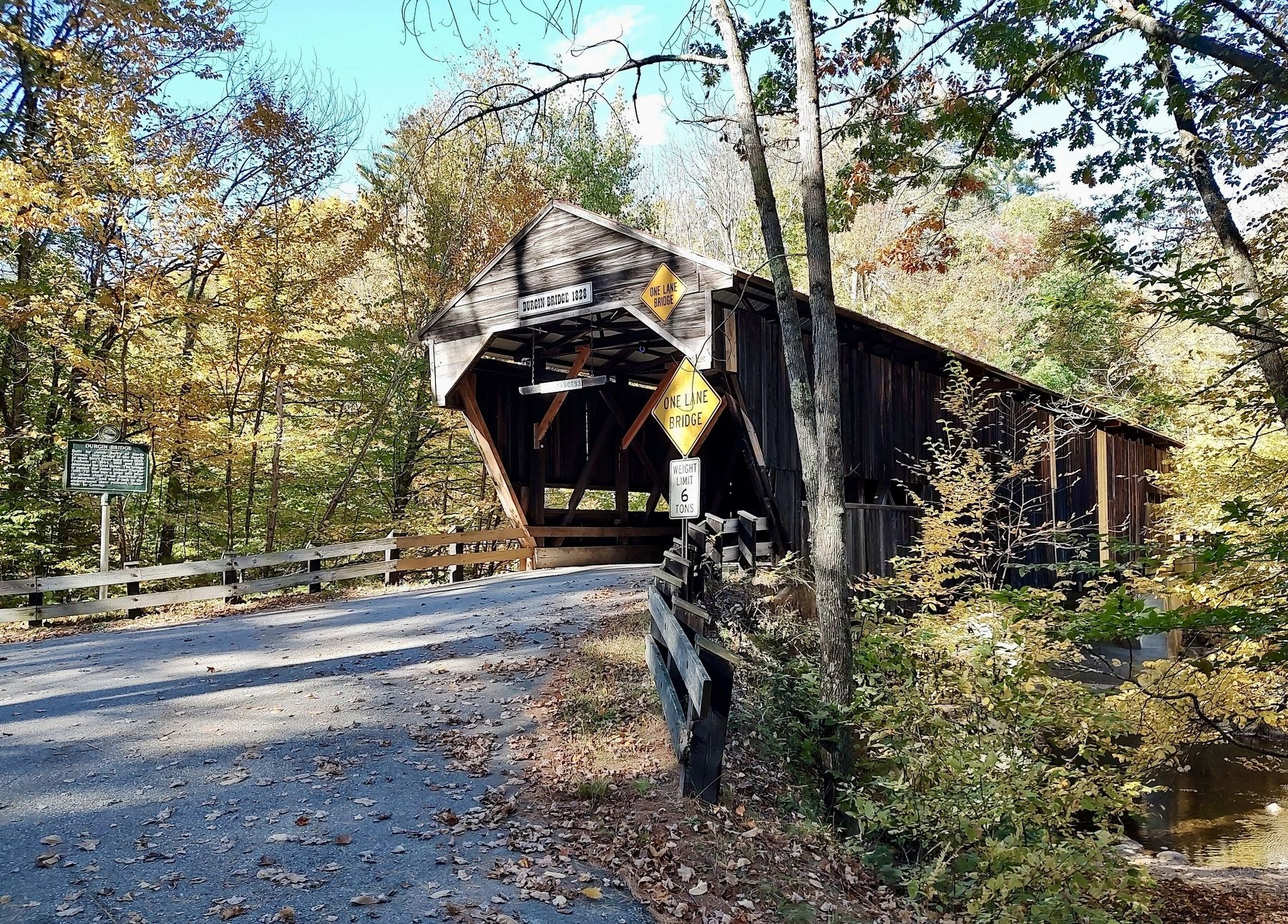 Durgin Bridge & Marker image. Click for full size.