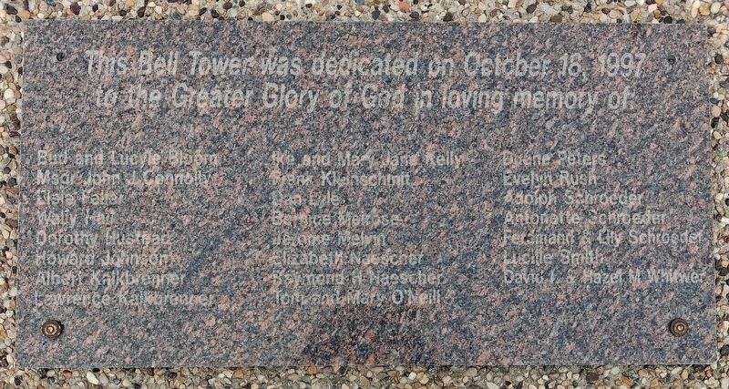 St. Patrick's Parish Bell Tower Marker. Click for full size. St. Patrick's Parish Bell Tower Marker image. Click for full size.