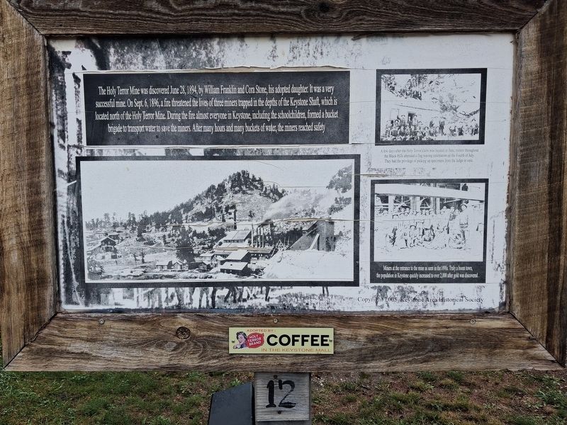 Holy Terror Mine Marker. Click for full size. Holy Terror Mine Marker image. Click for full size.