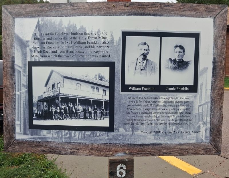 William and Jennie Franklin Marker. Click for full size. William and Jennie Franklin Marker image. Click for full size.