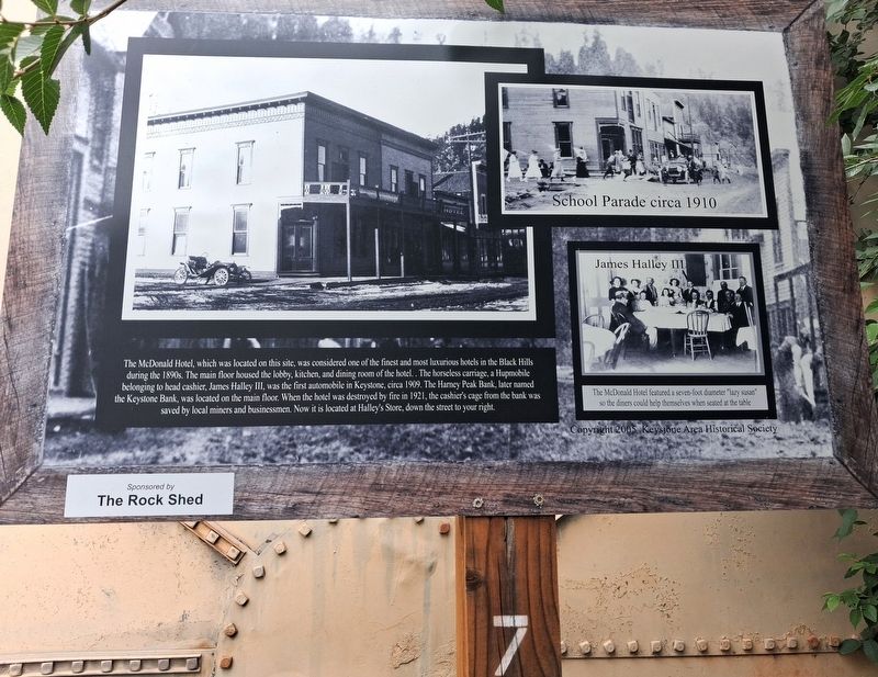 Site of the McDonald Hotel Marker. Click for full size. Site of the McDonald Hotel Marker image. Click for full size.