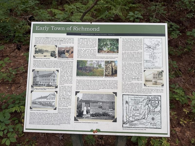 Early Town of Richmond Marker. Click for full size. Early Town of Richmond Marker image. Click for full size.