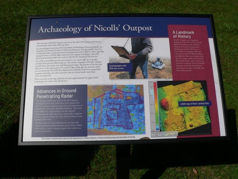 Archaeology of Nicolls'Outpost Marker. Click for full size. Archaeology of Nicolls'Outpost Marker image. Click for full size.
