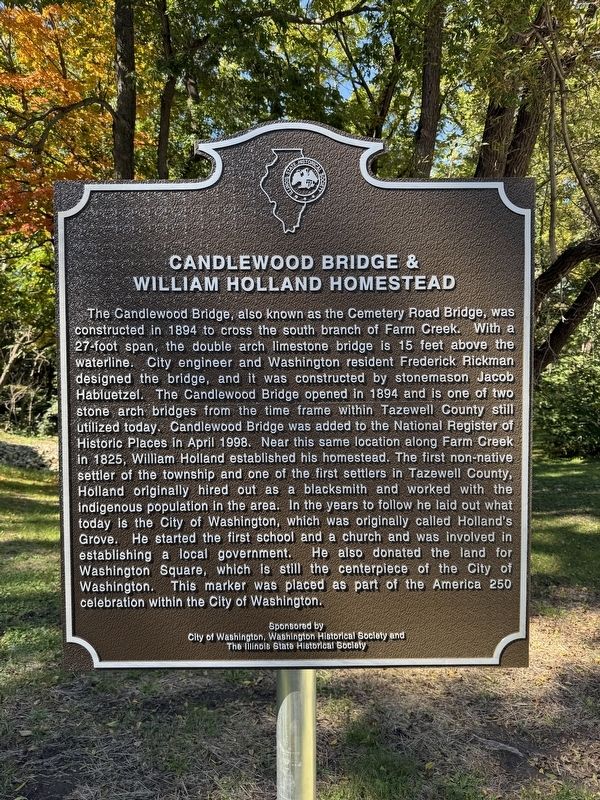 Candlewood Bridge & William Holland Homestead Marker. Click for full size. Candlewood Bridge & William Holland Homestead Marker image. Click for full size.