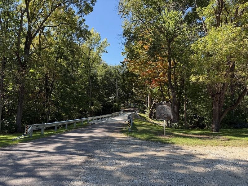 Marker & Eastern Entrance to Candlewood Bridge. Click for full size. Marker & Eastern Entrance to Candlewood Bridge image. Click for full size.