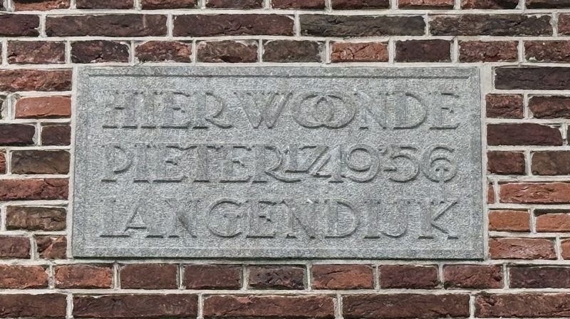 Peter Langendijk Marker. Click for full size. Peter Langendijk Marker image. Click for full size.