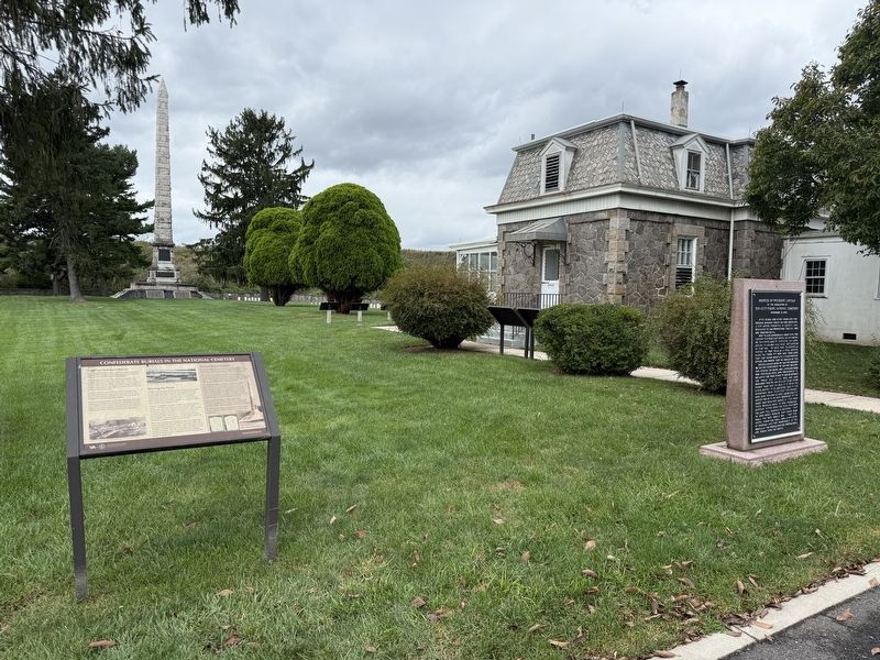 Confederate Burials in the National Cemetery Marker. Click for full size. Confederate Burials in the National Cemetery Marker image. Click for full size.