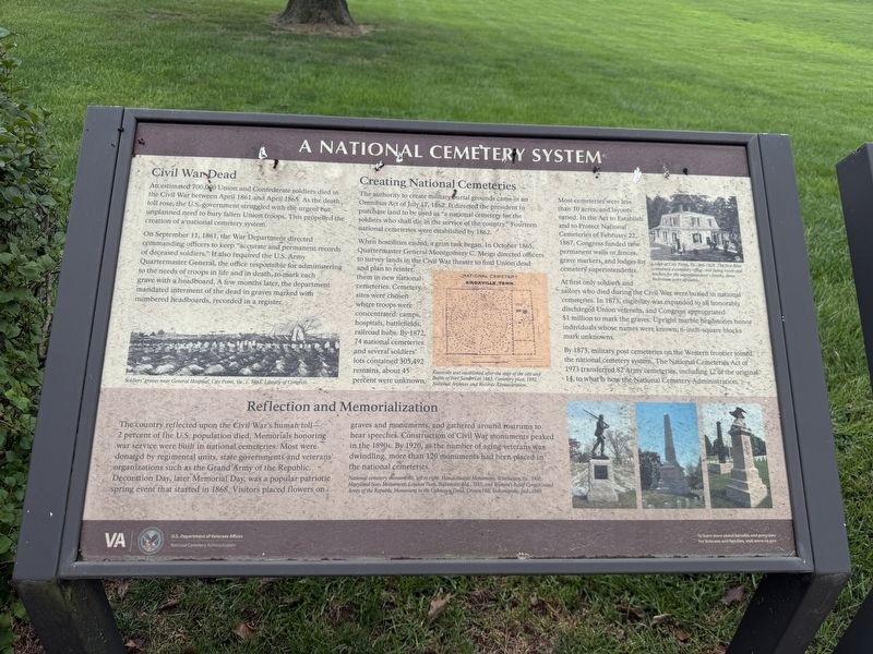 A National Cemetery System Marker. Click for full size. A National Cemetery System Marker image. Click for full size.
