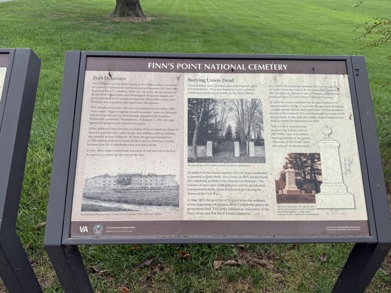 Finn's Point National Cemetery Marker. Click for full size. Finn's Point National Cemetery Marker image. Click for full size.