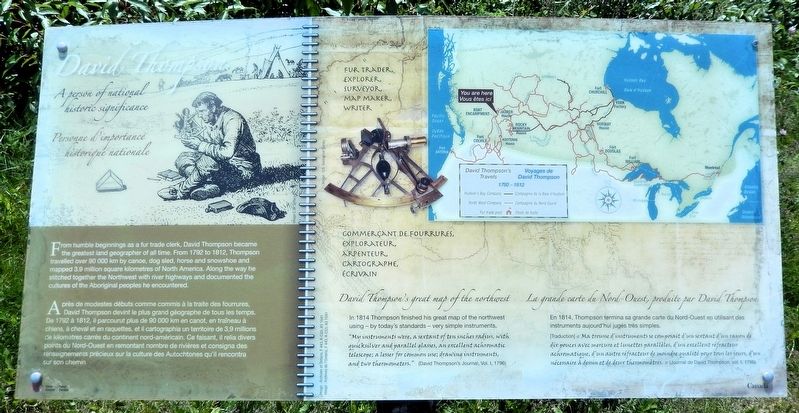 David Thompson Marker. Click for full size. David Thompson Marker image. Click for full size.