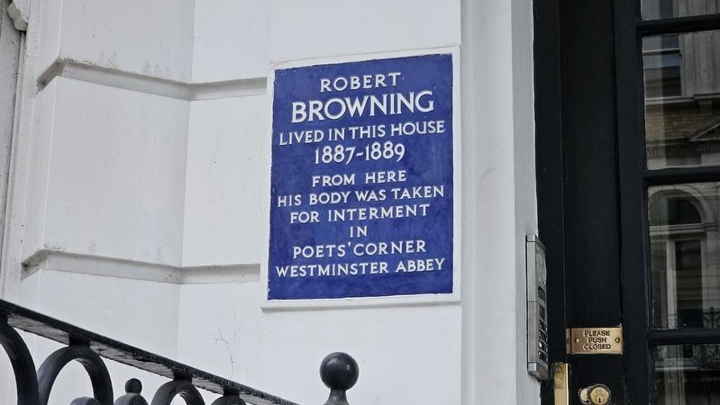 Robert Browning Marker. Click for full size. Robert Browning Marker image. Click for full size.