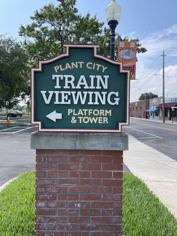 Plant City Railroad Platform and Tower Sign. Click for full size. Plant City Railroad Platform and Tower Sign image. Click for full size.