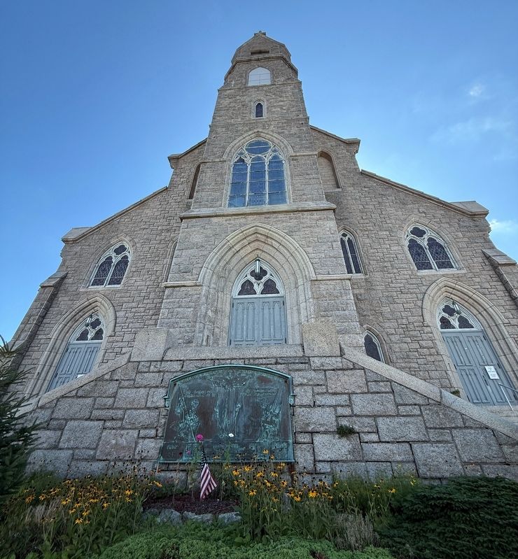 St. Patrick's World War I Memorial in front of Good Shepherd Parish image. Click for full size.