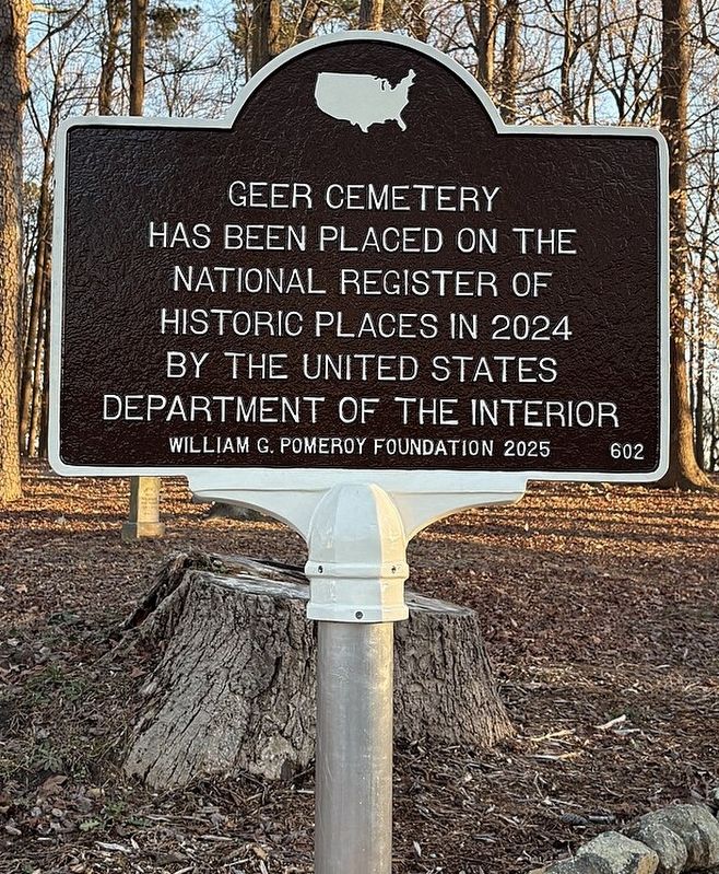 Geer Cemetery Marker image. Click for full size.