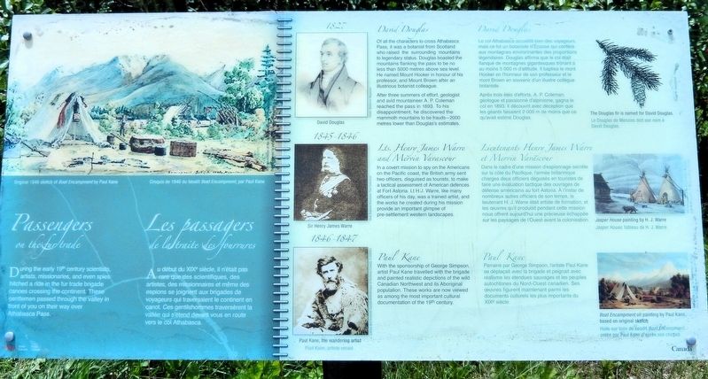 Passengers on the fur trade / Les passagers de la traite des fourrures Marker. Click for full size. Passengers on the fur trade / Les passagers de la traite des fourrures Marker image. Click for full size.