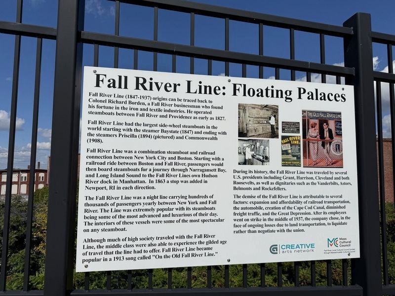 Fall River Line: Floating Palaces Marker. Click for full size. Fall River Line: Floating Palaces Marker image. Click for full size.