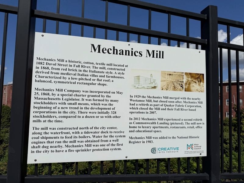 Mechanics Mill Marker. Click for full size. Mechanics Mill Marker image. Click for full size.