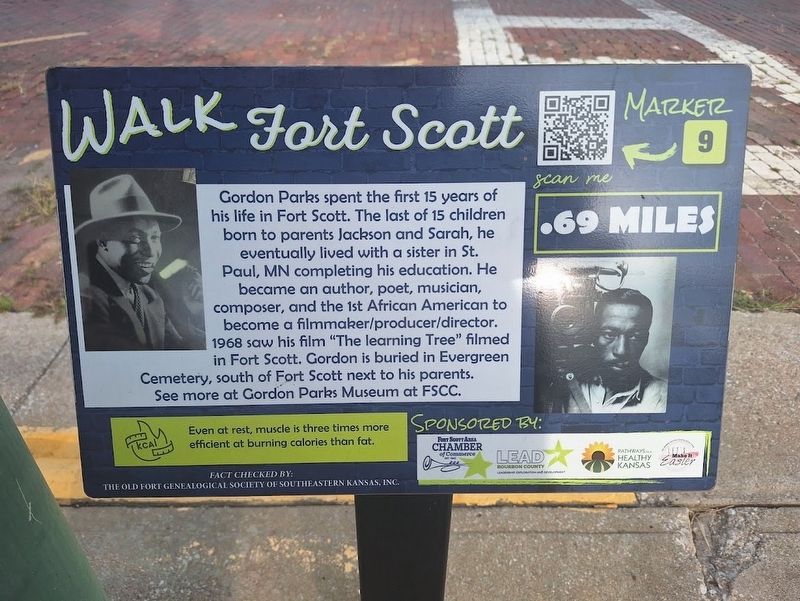 Gordon Parks Marker. Click for full size. Gordon Parks Marker image. Click for full size.