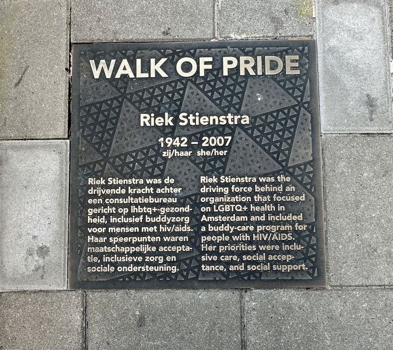 Riek Stienstra Marker. Click for full size. Riek Stienstra Marker image. Click for full size.