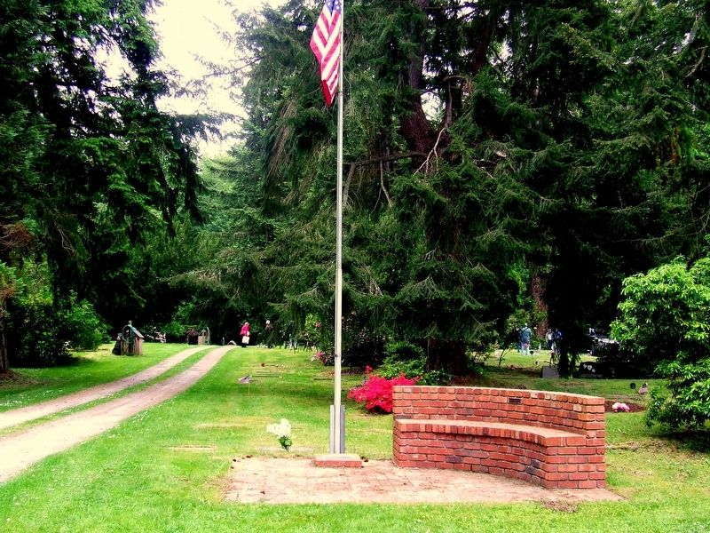 Langley-Woodmen Cemetery Project Marker Bench. Click for full size. Langley-Woodmen Cemetery Project Marker Bench image. Click for full size.