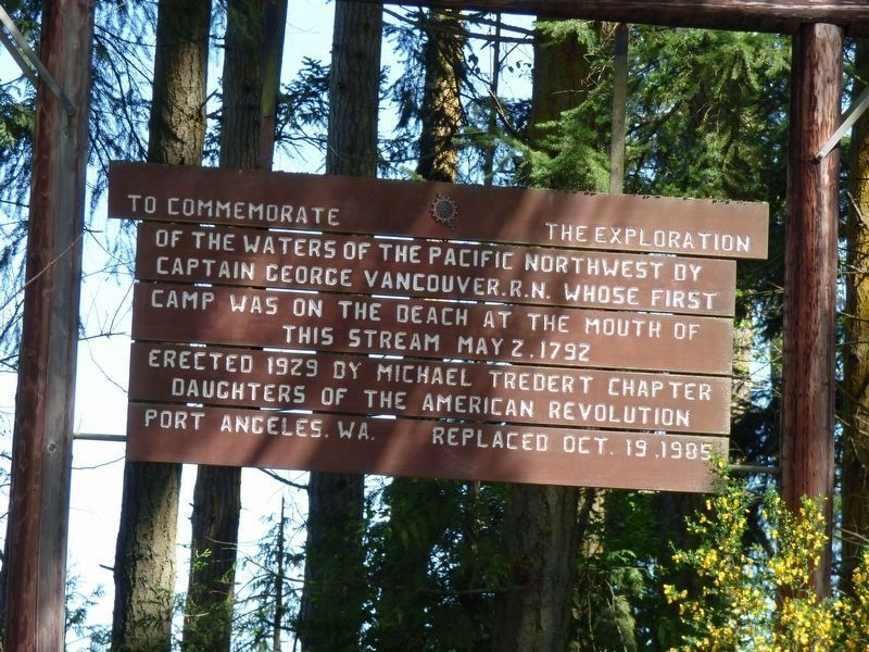 The marker is mounted in the trees.. Click for full size. The marker is mounted in the trees. image. Click for full size.