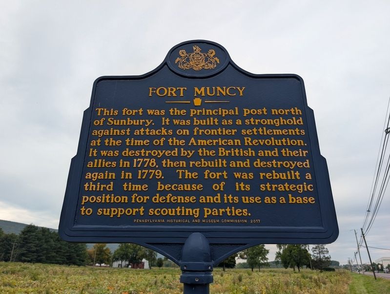 Fort Muncy Marker image. Click for full size.