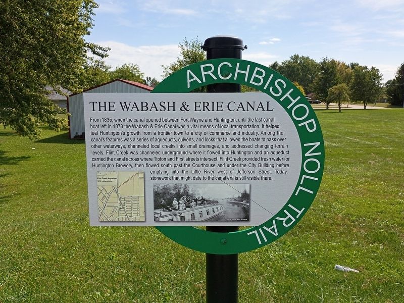 The Wabash & Erie Canal Marker. Click for full size. The Wabash & Erie Canal Marker image. Click for full size.