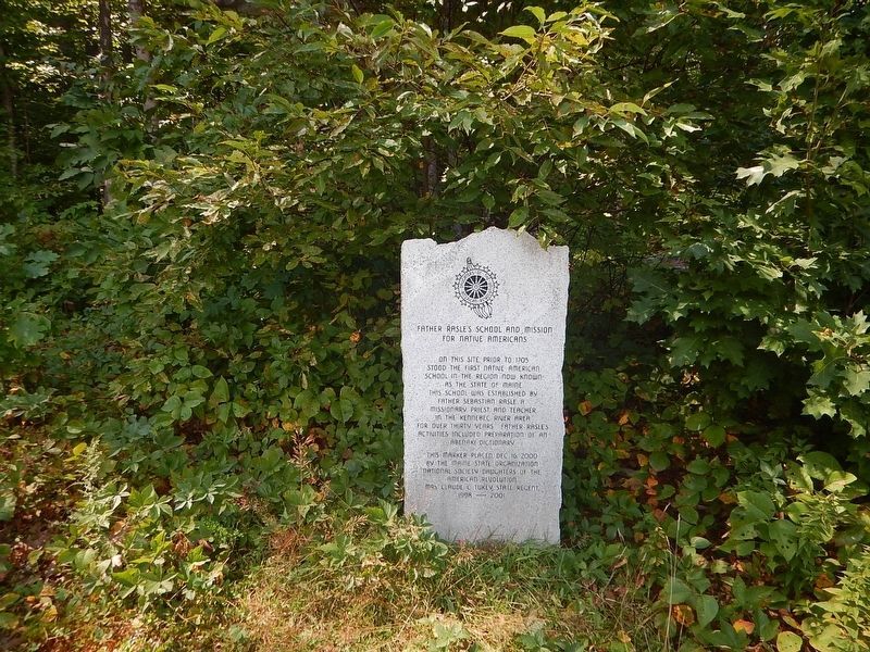 Father Rasle's School and Mission for Native Americans Marker. Click for full size. Father Rasle's School and Mission for Native Americans Marker image. Click for full size.