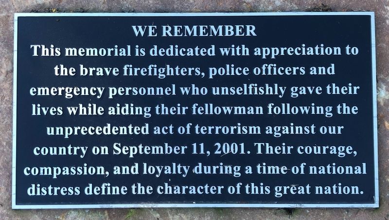 We Remember Marker. Click for full size. We Remember Marker image. Click for full size.