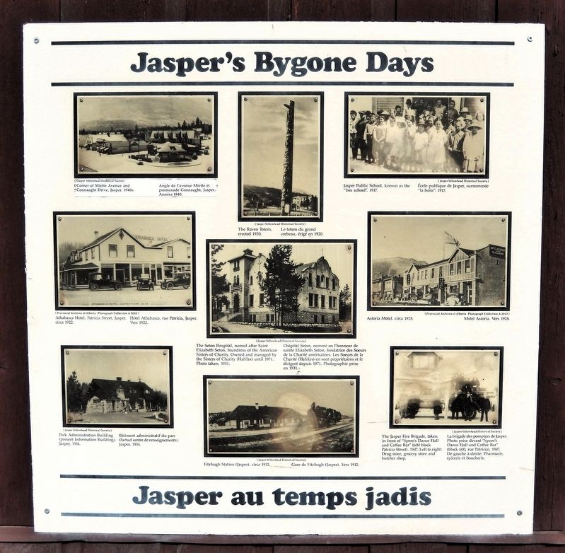 Jasper's Bygone Days / Jasper au temps jadis Marker image. Click for full size.