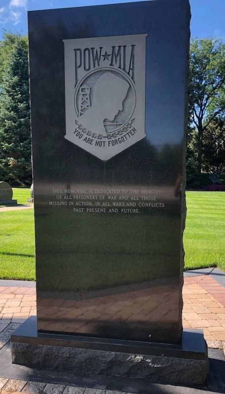 POW-MIA Memorial Marker, front side image. Click for full size.