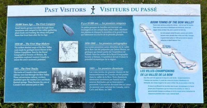 Past Visitors / Visiteurs du passé Marker. Click for full size. Past Visitors / Visiteurs du passé Marker image. Click for full size.