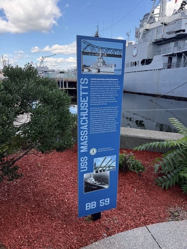 USS Massachusetts Marker. Click for full size. USS Massachusetts Marker image. Click for full size.