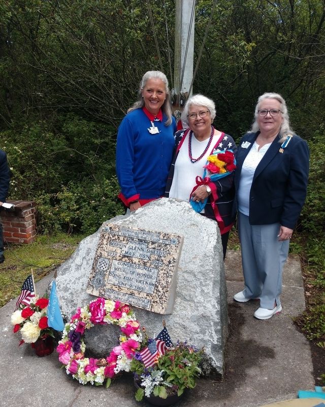 Honoring Marvin Glenn Shields with a new stone marker. Click for full size. Honoring Marvin Glenn Shields with a new stone marker image. Click for full size.