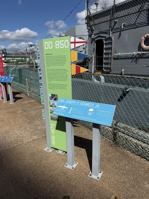 USS Joseph P. Kennedy Jr. Marker. Click for full size. USS Joseph P. Kennedy Jr. Marker image. Click for full size.