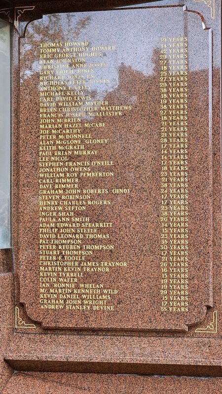 Hillsborough Memorial (Left Panel). Click for full size. Hillsborough Memorial (Left Panel) image. Click for full size.