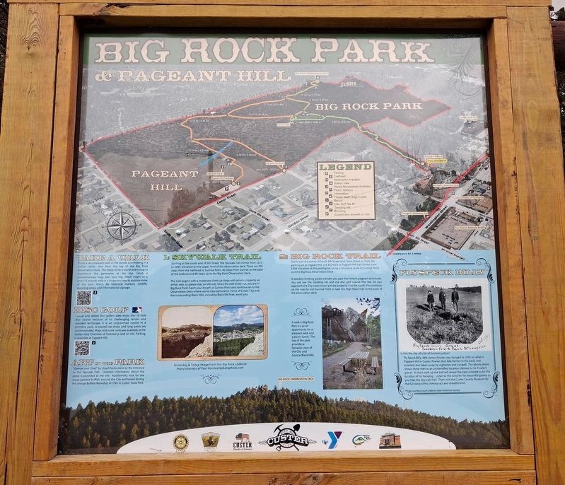 Big Rock Park & Pageant Hill Marker. Click for full size. Big Rock Park & Pageant Hill Marker image. Click for full size.