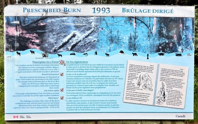 Prescribed Burn / Brûlage dirigé Marker. Click for full size. Prescribed Burn / Brûlage dirigé Marker image. Click for full size.