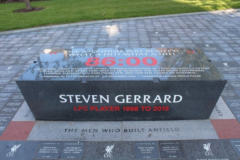 Steven Gerrard Marker. Click for full size. Steven Gerrard Marker image. Click for full size.