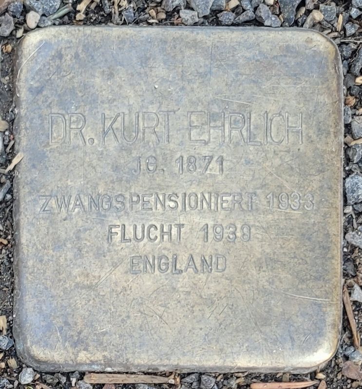 Dr. Kurt Ehrlich Marker. Click for full size. Dr. Kurt Ehrlich Marker image. Click for full size.