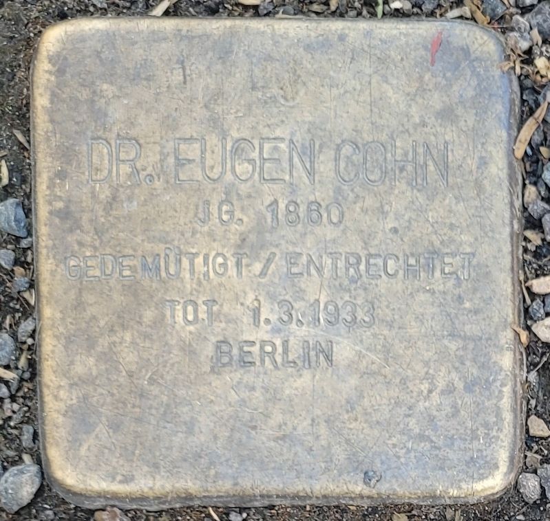 Dr. Eugen Cohn Marker. Click for full size. Dr. Eugen Cohn Marker image. Click for full size.