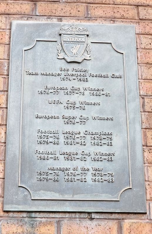 Bob Paisley Marker. Click for full size. Bob Paisley Marker image. Click for full size.