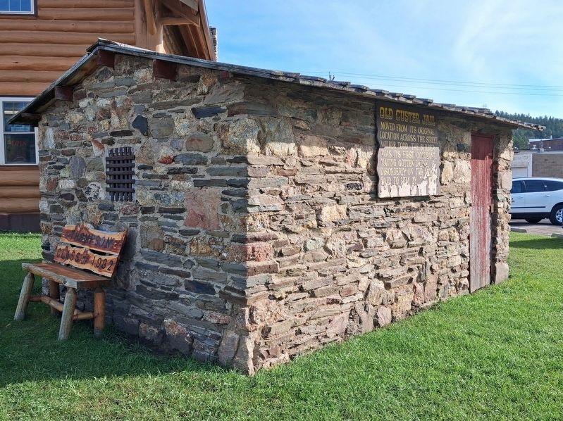 Old Custer Jail and Marker. Click for full size. Old Custer Jail and Marker image. Click for full size.