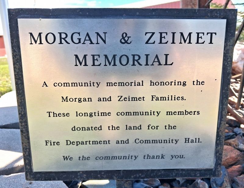 Morgan & Ziemet Memorial Marker. Click for full size. Morgan & Ziemet Memorial Marker image. Click for full size.