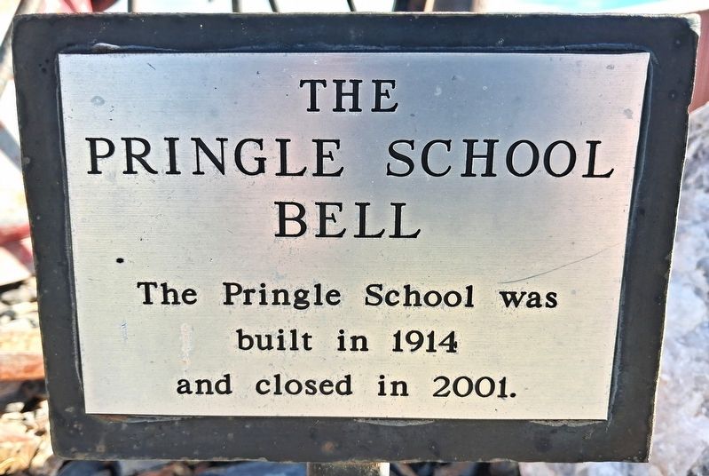 The Pringle School Bell Marker. Click for full size. The Pringle School Bell Marker image. Click for full size.