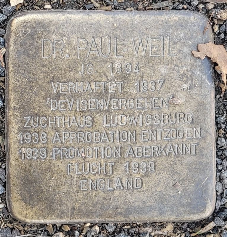 Dr. Paul Weil Marker. Click for full size. Dr. Paul Weil Marker image. Click for full size.