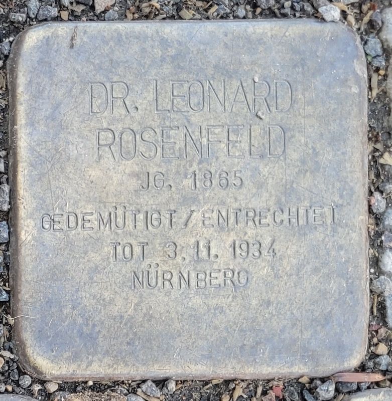 Dr. Leonard Rosenfeld Marker. Click for full size. Dr. Leonard Rosenfeld Marker image. Click for full size.