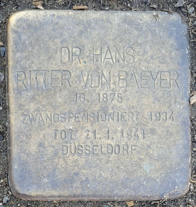 Dr. Hans Ritter von Baeyer Marker. Click for full size. Dr. Hans Ritter von Baeyer Marker image. Click for full size.