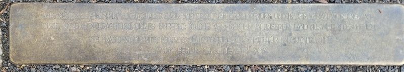 Memorial to the Persecuted Jewish Members Marker. Click for full size. Memorial to the Persecuted Jewish Members Marker image. Click for full size.